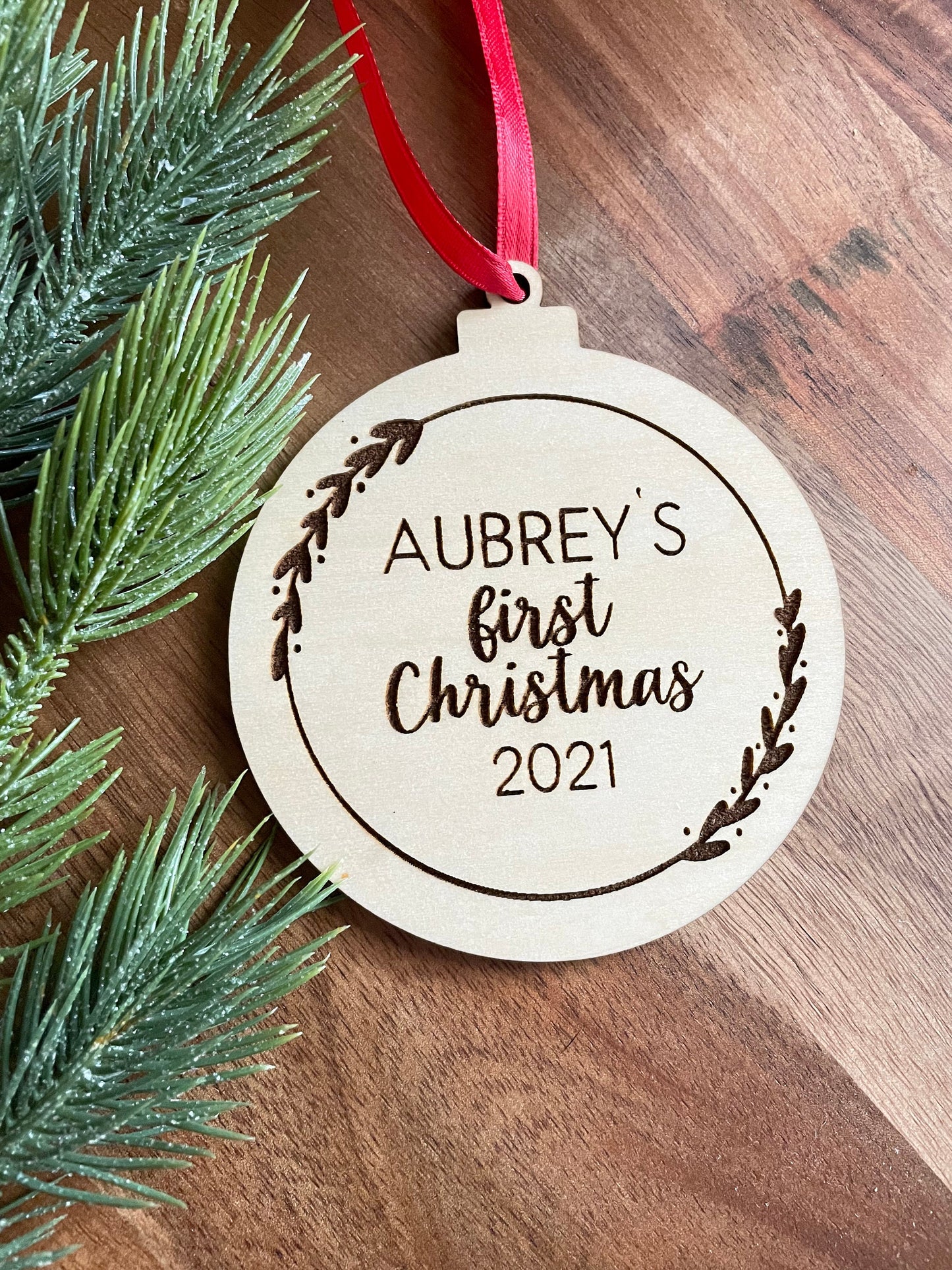 Baby’s first Christmas personalized ornament, babys first Christmas, wooden ornament, Christmas ornament, babys first