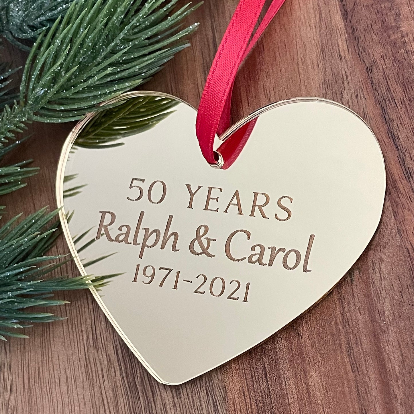 50th anniversary Christmas ornament, anniversary ornament, 2021 Christmas ornament, anniversary keepsake, 50 years together, 50th gift ideas