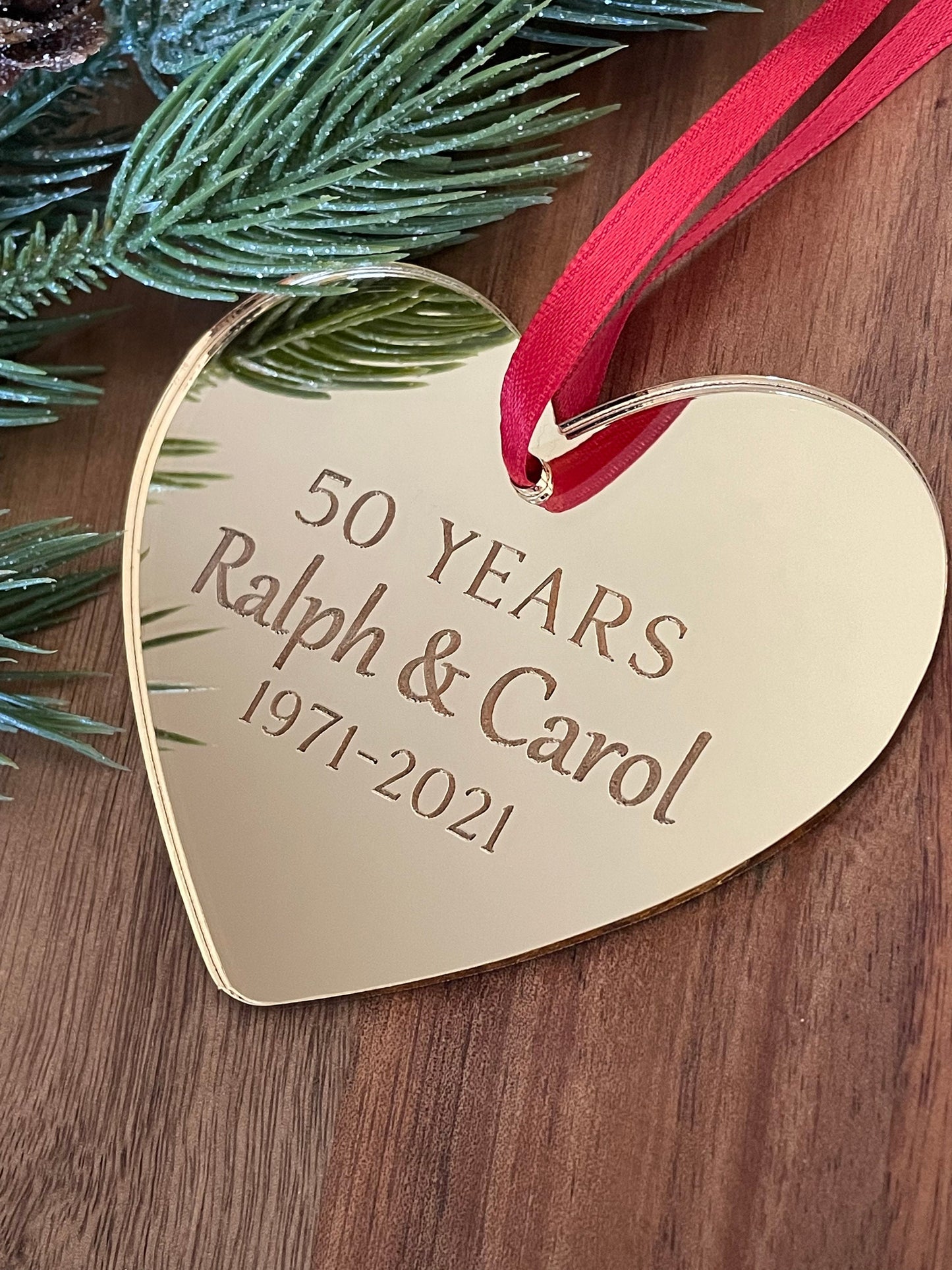 50th anniversary Christmas ornament, anniversary ornament, 2021 Christmas ornament, anniversary keepsake, 50 years together, 50th gift ideas