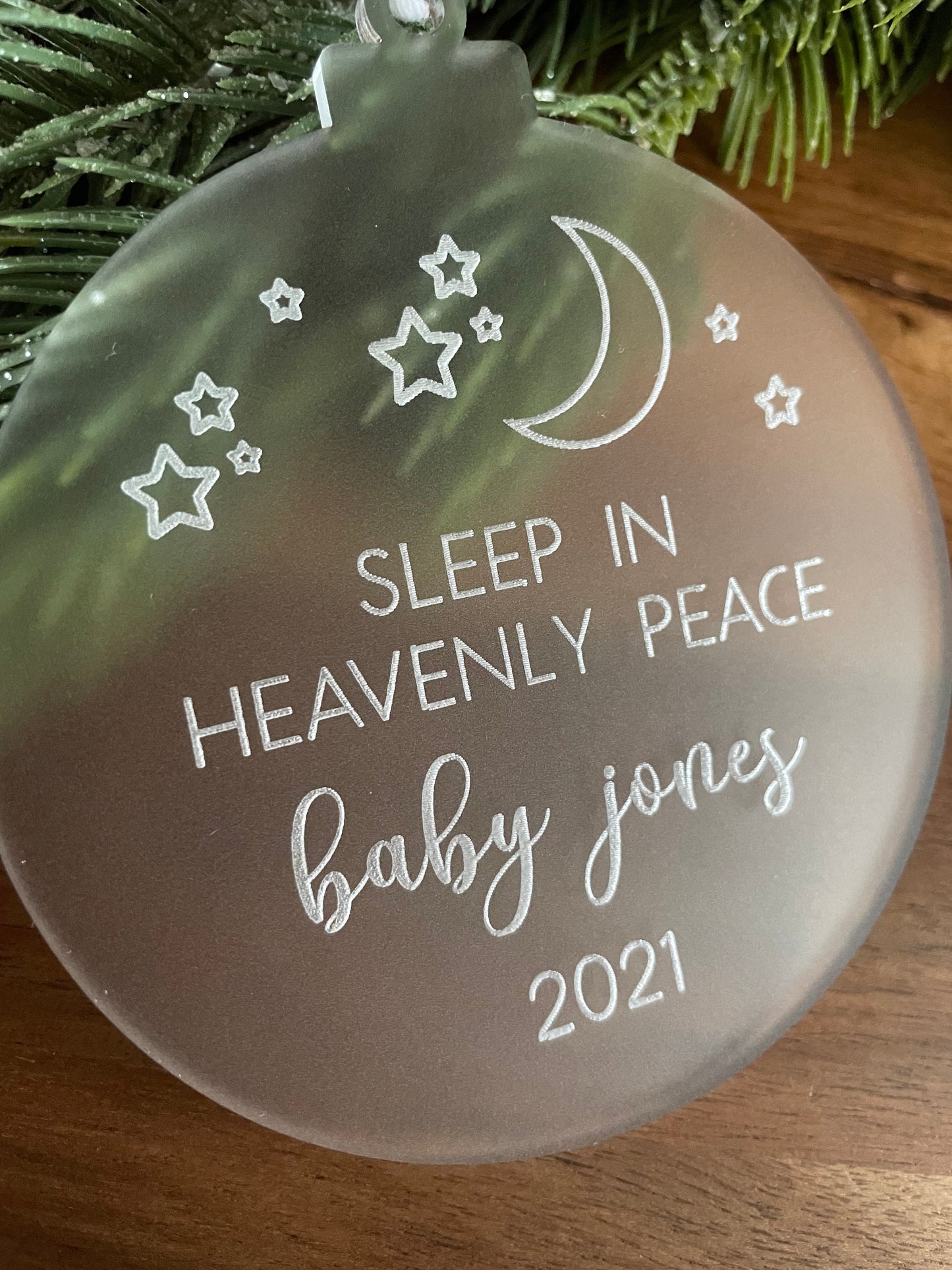 Sleep In Heavenly Peace Memorial Christmas Ornament, Baby Loss Ornament, Baby Memorial Ornament, Miscarriage Ornament, Stillbirth Ornament