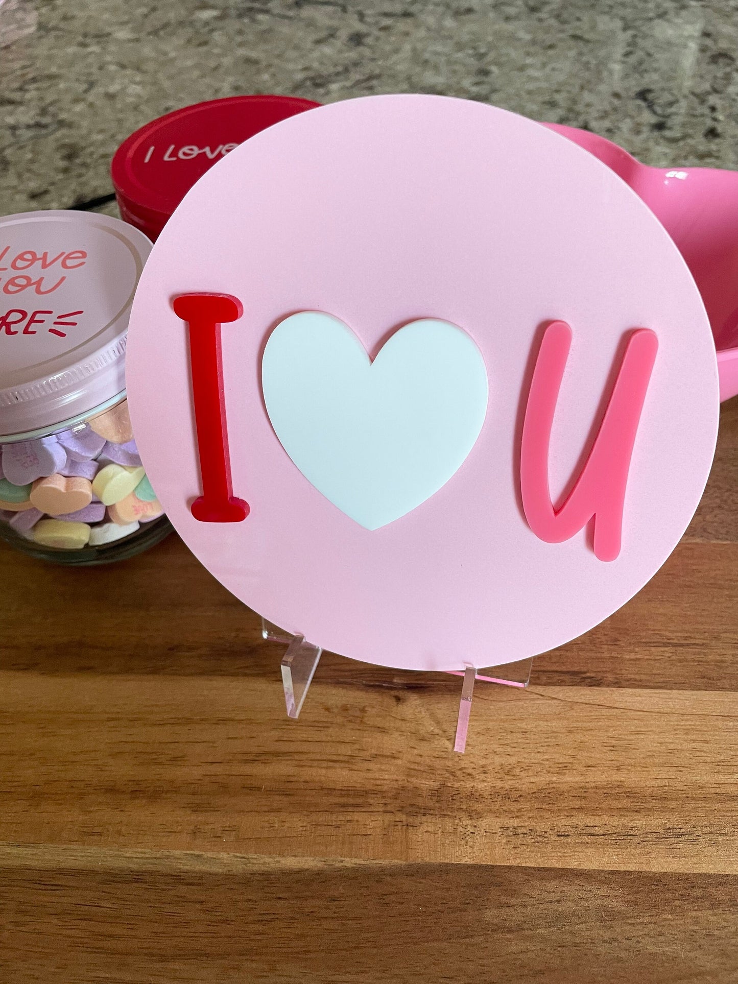 Valentines sign, Valentines decorations, tiered tray Valentines sign, mini sign, Valentines acrylic sign, I love you sign, tiered tray ideas