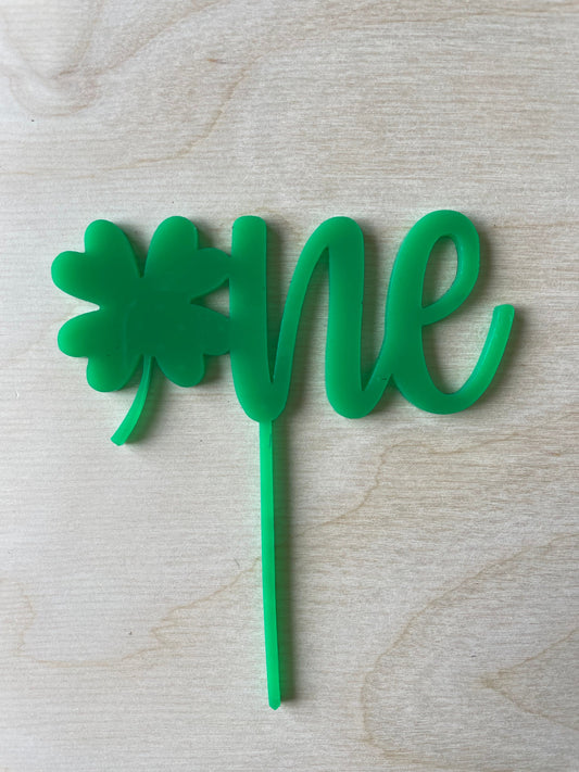 Shamrock one cake topper, shamrock smash cake topper, St Patrick’s day first birthday, first birthday decorations, lucky one, one topper