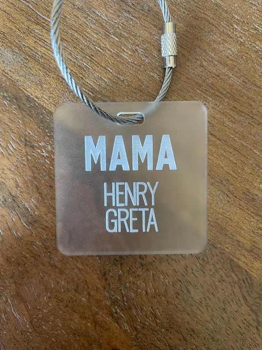 Mama Keychain with Children’s Names, Clear Acrylic Keychain, Mother’s Day Gift Idea, Gifts Under 20, Mama Keychain, personalized mom gift