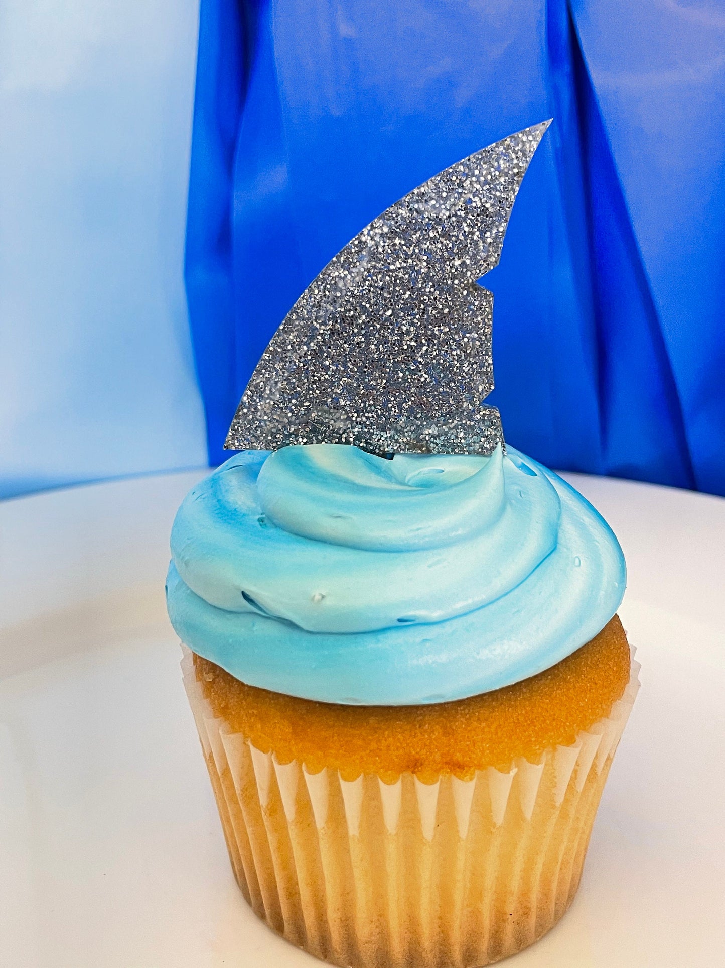 Shark fin cupcake toppers, shark fin toppers, shark birthday decorations, shark party ideas, shark food picks, acrylic shark cake toppers