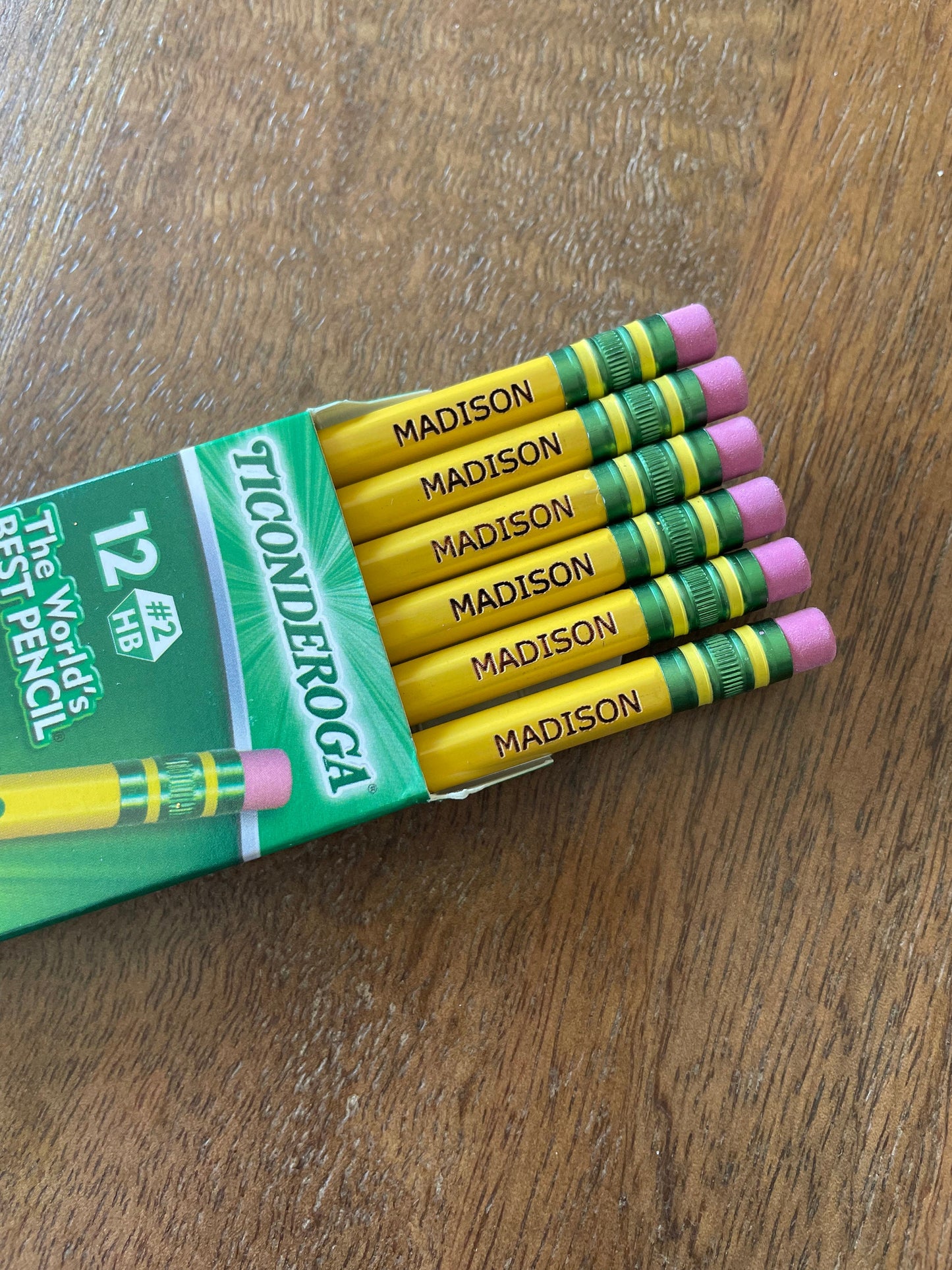 Personalized Pencils, Engraved Pencils, Back to School, 12 Pack Pencils, Ticonderoga Pencils, Custom school supplies