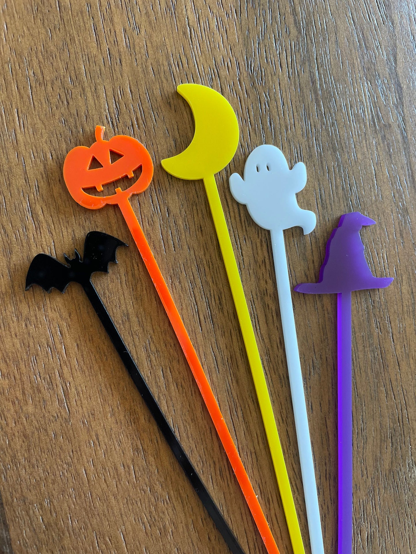 Halloween Stir Sticks, Halloween Stirrers, Set of 5, Halloween Stir Sticks, Halloween Barware, Halloween Party Decor