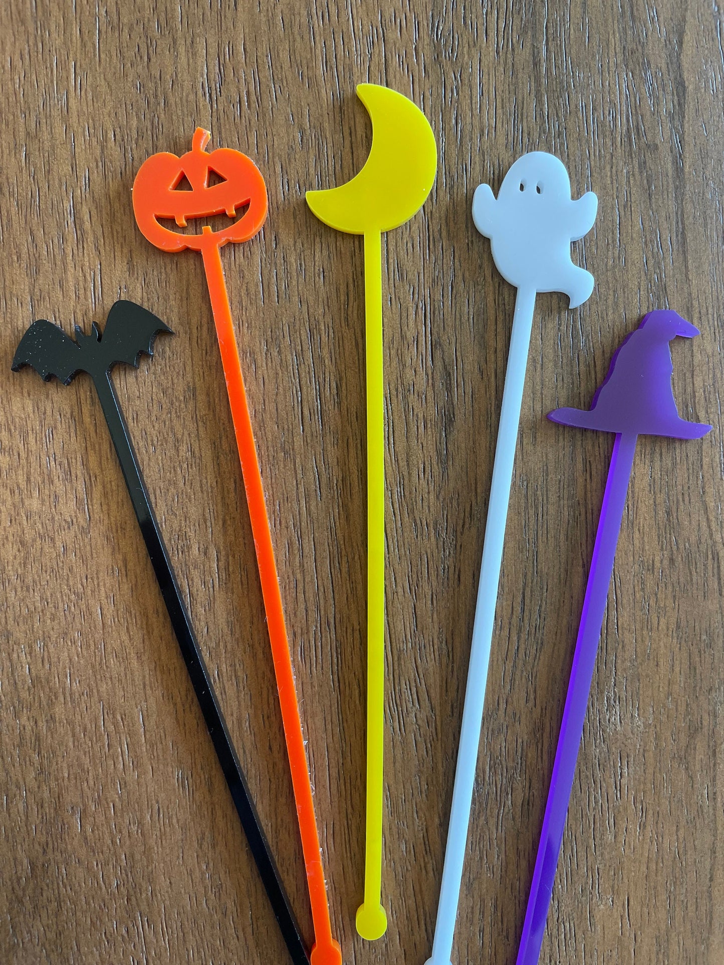 Halloween Stir Sticks, Halloween Stirrers, Set of 5, Halloween Stir Sticks, Halloween Barware, Halloween Party Decor