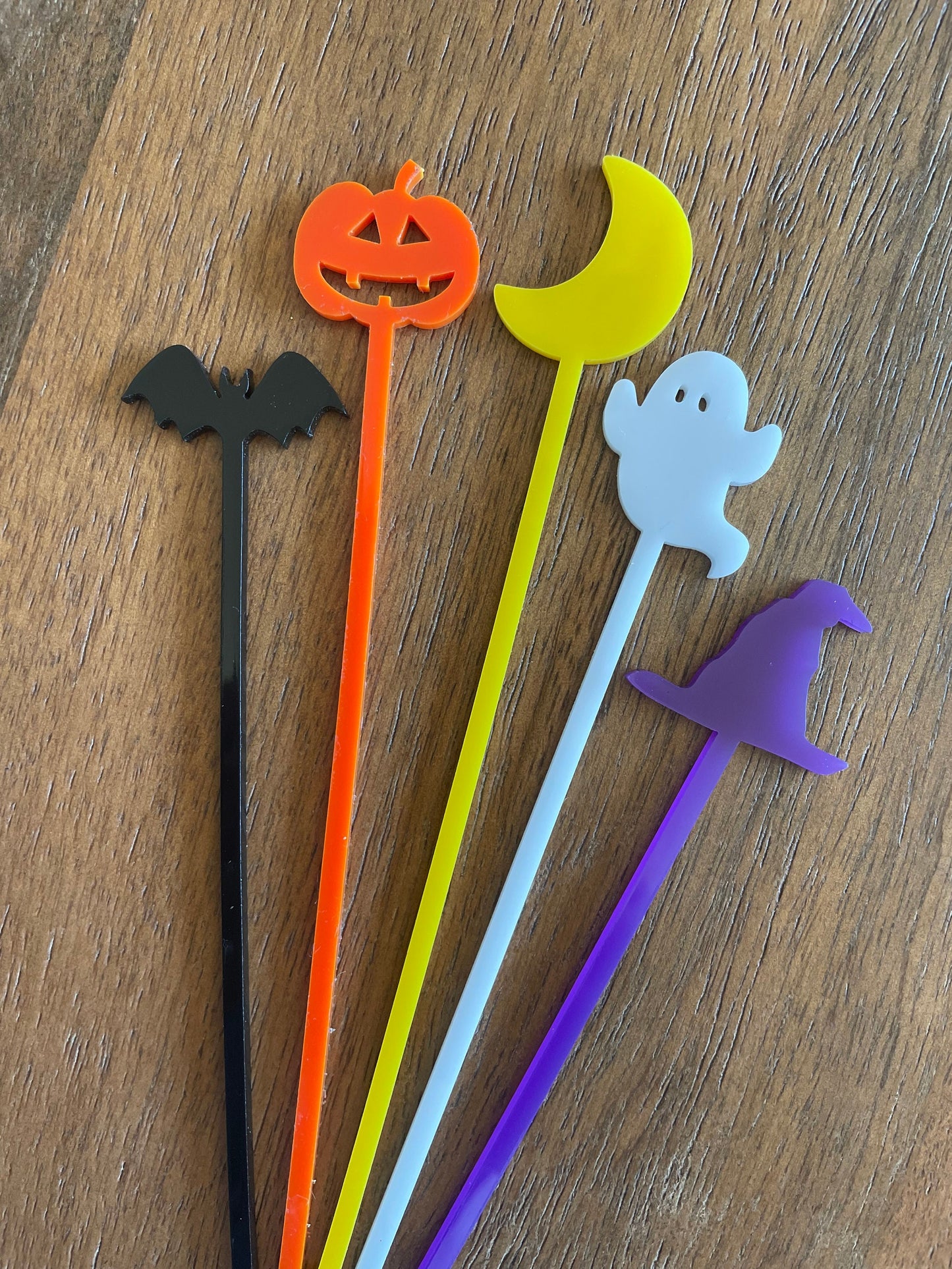 Halloween Stir Sticks, Halloween Stirrers, Set of 5, Halloween Stir Sticks, Halloween Barware, Halloween Party Decor